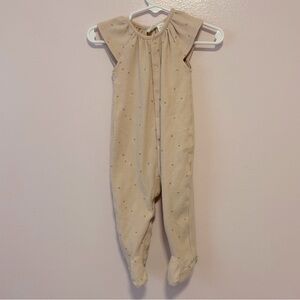 Jamie Kay Light Pink Dainty Floral Jumpsuit Sz 3-6 Mo